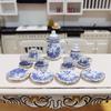 15Pcs Miniature Food And Play Doll House Diy Accessories 1:12 Dollhouse Miniature Tableware Porcelain Ceramic Tea Cup Set