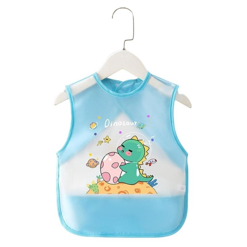 Kids Apron Waterproof Baby Sleeveless Bibs Cute Cartoon Print Children Saliva Towel Boys Girls Feeding Burp Cloths