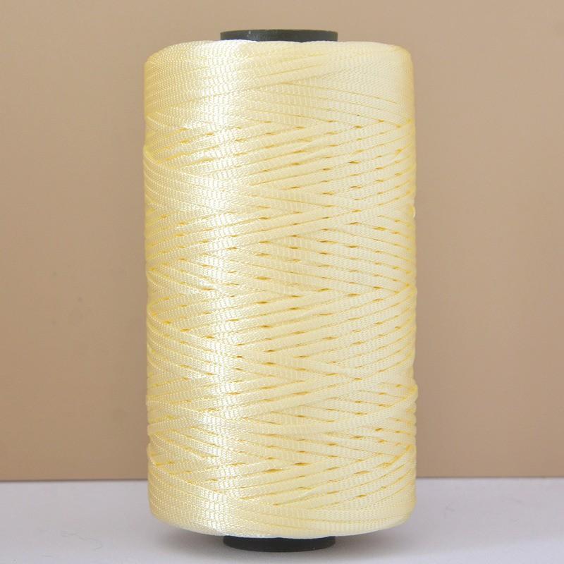 250g Silky Cotton Linen Crochet Yarn 2.5mm Lightweight Ice Silk Flat Ribbon Yarn Handmade Crocheting DIY Bags Hats Hollow Thread