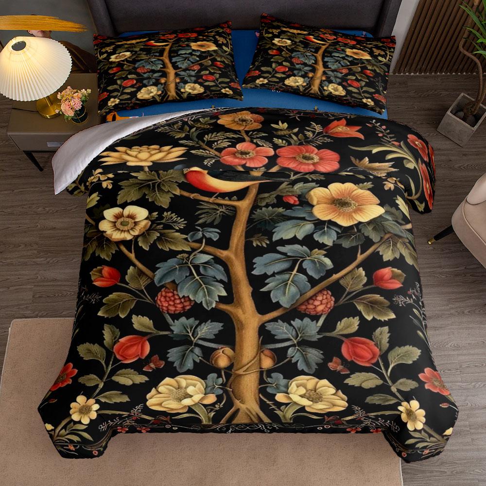 william morris nouveau The Strawberry Thieves Duvet Cover Set King Queen Double Full Twin Single Size Bed Linen Set