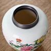 Tin Lid Ceramic Tea Canister Sealed Moisture-proof Candy Storage Jar Home Desktop Decoration Jar Crafts Interior Aesthetic Decor