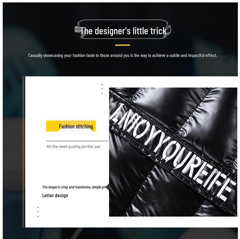 Men's Grey Hooded Cotton Zipper Cardigan - Thickened Winter No-Iron Casual Jacket