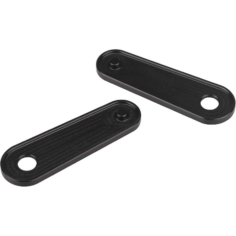 Black Passenger Rear Floorboard Foot Peg Frame Plates for Harley Touring Models 1993-2023,Pair