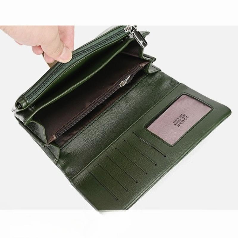 Soft Leather Women Wallet Clutch High Quality Triple Fold Money Large Capacity Female Purse Card Holder