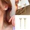 Korean Butterfly Tassel Drop Earrings for Women Fashion  Statement Shiny Rhinestone Earring Luxury Jewelry Wedding Party Gifts