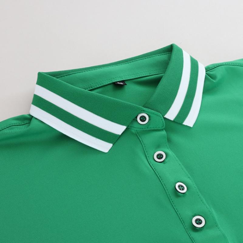 Shop   Men Two LiNe Collar Neck Long Sleeve Golf T shirT Ne Wsh W518 whiTe