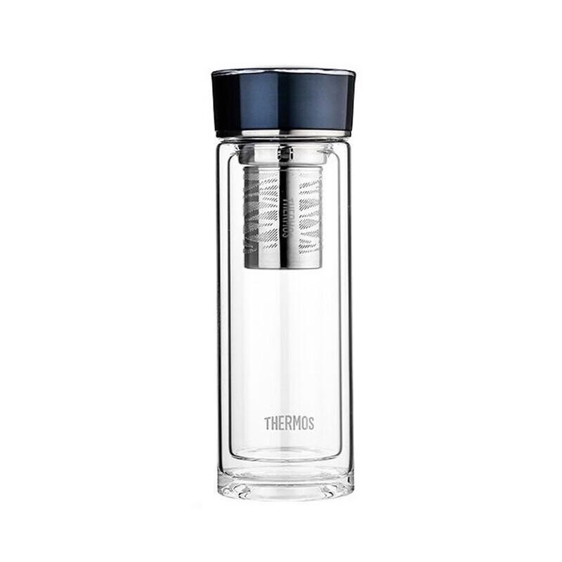 THERMOS Double-Layer Portable Tea Infuser Glass Bottle