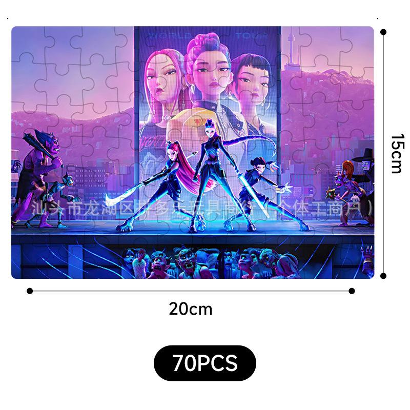8 Style KPop Demon Hunters Jigsaw Puzzle KPop Demon Hunters Rumi Mira Zoey Puzzle Model Toy