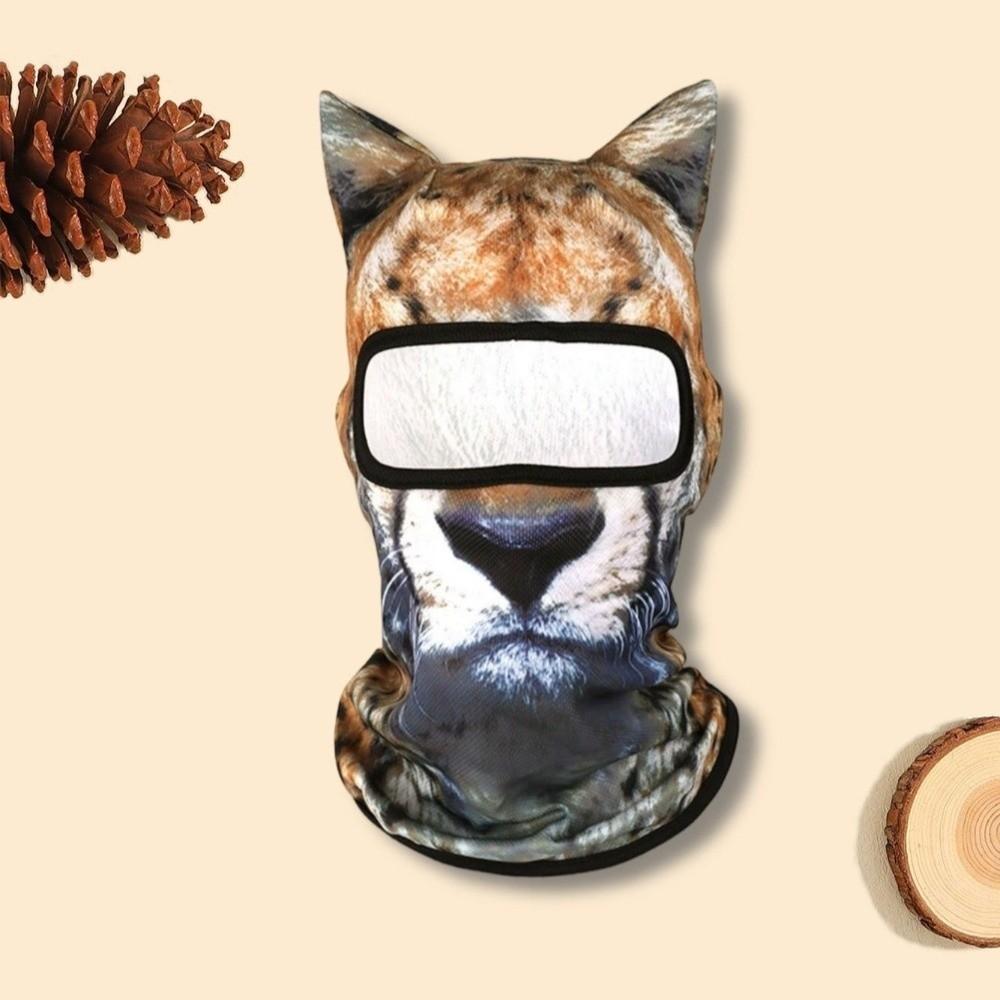 3D Animal Print Full Face Mask Ice Silk Cooling Face Mask Cooling Balaclava Mask For Skiing