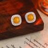 New Chinese Beeswax High Luxury Ear Hook Retro National Style Design Horse Dress Cheongsam Hanfu Earrings