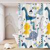 Cartoon Dinosaur Shower Curtains Colorful Cute Dino Funny Animals Pattern for Kids Neutral Shower Curtain Waterproof Fabric