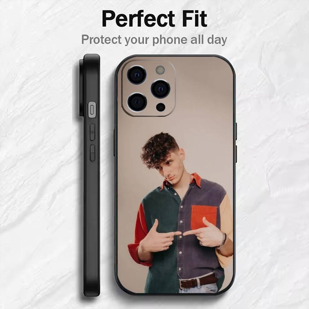 

JVKE J-Jacob Dodge L-Lawson Phone Case For iPhone17,16,15,14,13,12 Plus,Max Soft Silicone Black Cover iPhone15