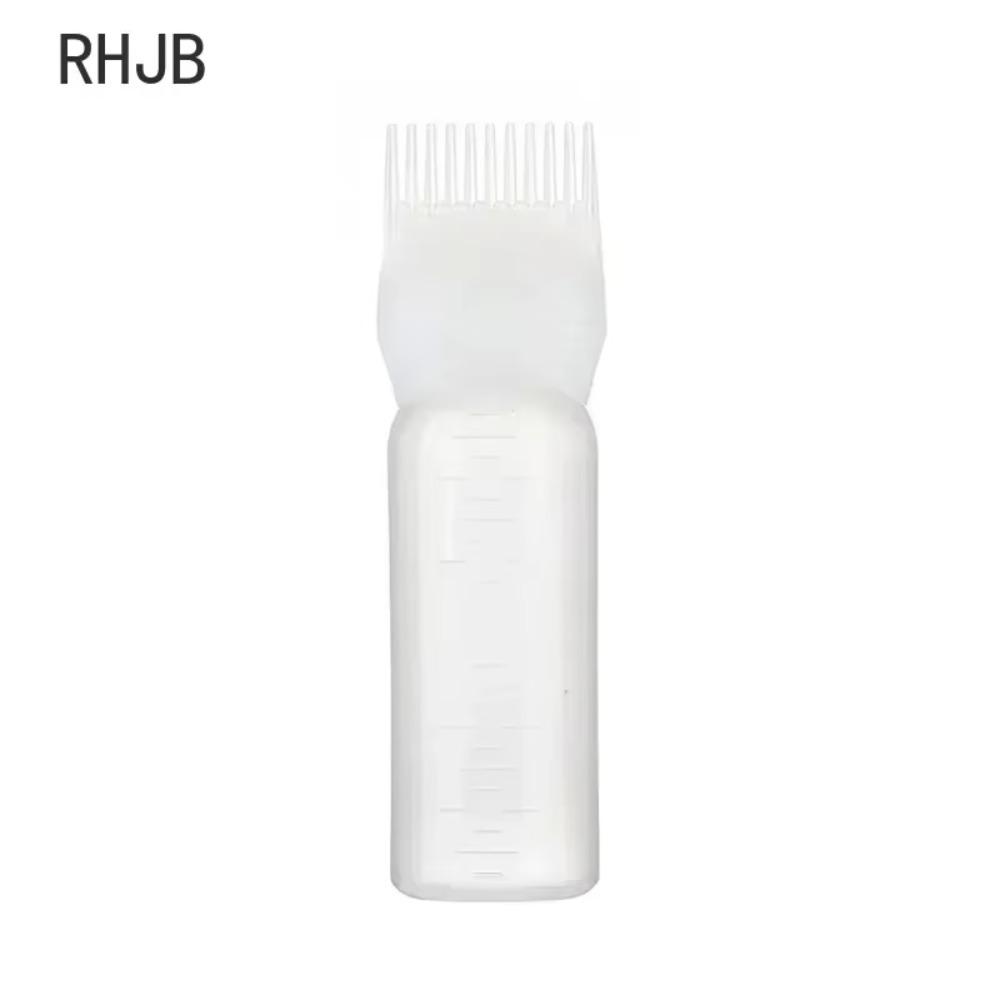 

3 Color Salon Hair Oil Applicator Bottle Professional Hairdressing Dyeing Comb Bottles Barbershop Hairdresser Coloring Supplies