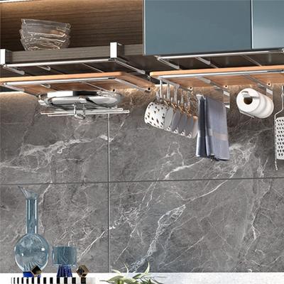 ABWR-Under Cabinet Cutting Board Holder Stainless Steel Polished Cutting Board Rack Punch-Free Cutting Board Hanger