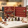 Advent Calendar for Kids Adults French Bulldog Calendar, 24-Day Christmas Countdown Acrylic Ornament, Collectible Decorative Frenchie Charms Figurine