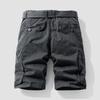 Pantalones de Trabajo de Color para Hombre, Pantalones de Algodón de Cinco Cuartos, Pantalones de Trabajo Rectos Lavados Retro con Múltiples Bolsillos
