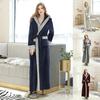 Par Vinter Förlängd Morgonrock Skarvning Hemkläder Långärmad Robe Coat