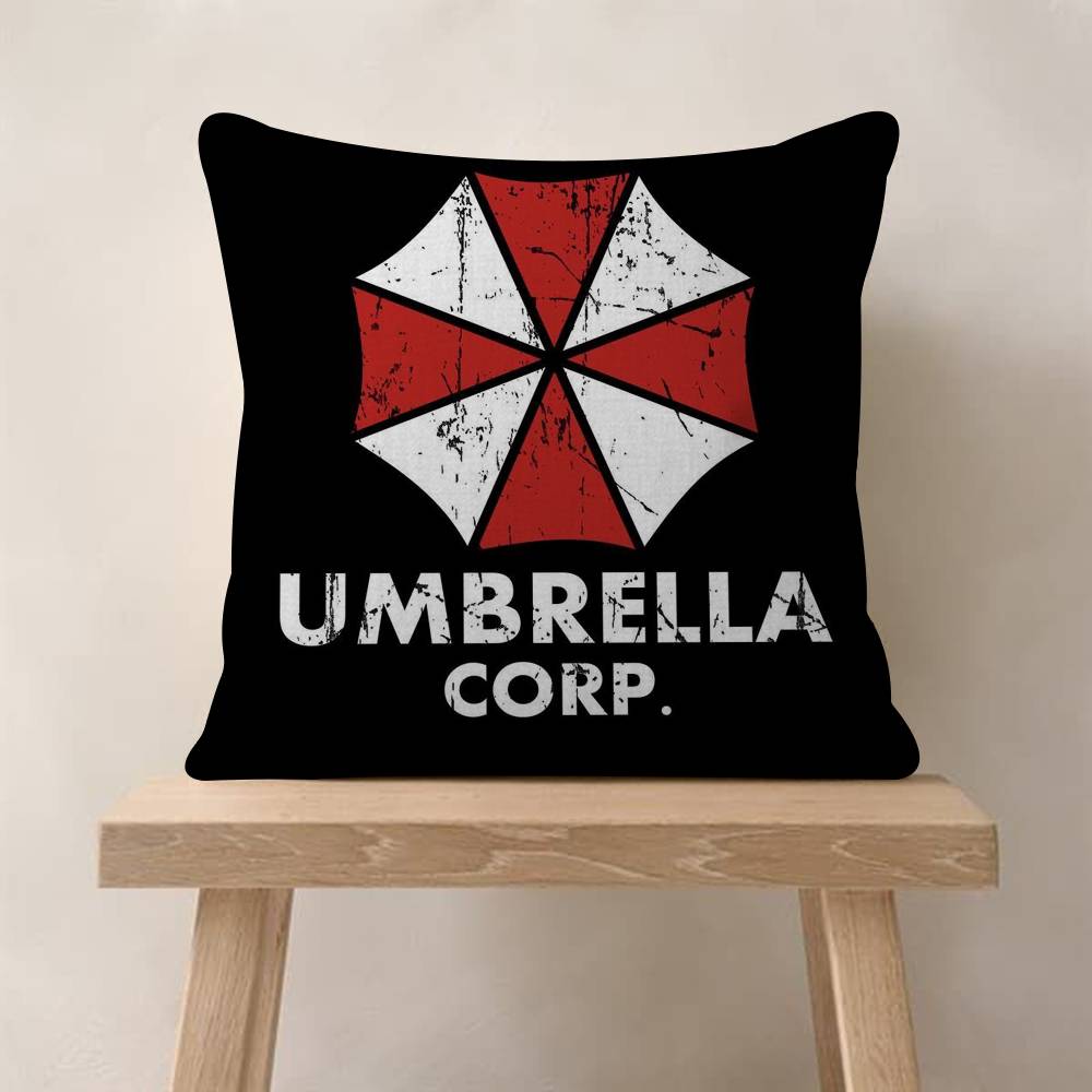 Game R-Resident E-Evil U-Umbrella Double-Sided Printed Pillow Cover Short Plush Suitable Living Rooms Sofas Throw Cushion Cover