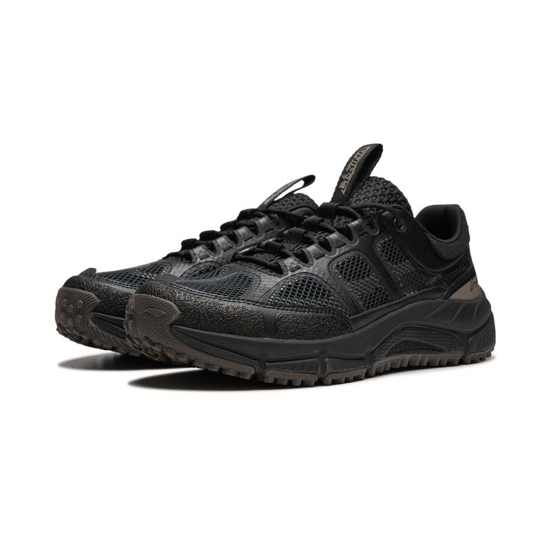 New LiNing CF Tracing Collection Elegance Lite RT Cushioning Wear Resistant Low Top Trekking Shoes Men's Black AHTU003-4