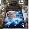 Erling Haaland Printed Crystal Velvet Rug Non‑Slip Crystal Velvet Carpet For Sofa Bedroom Indoor Home Decoration