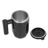 Self Stirring Coffee Mug Rechargeable with Lid Portable Electric Magnetic Automatic Mixing Black