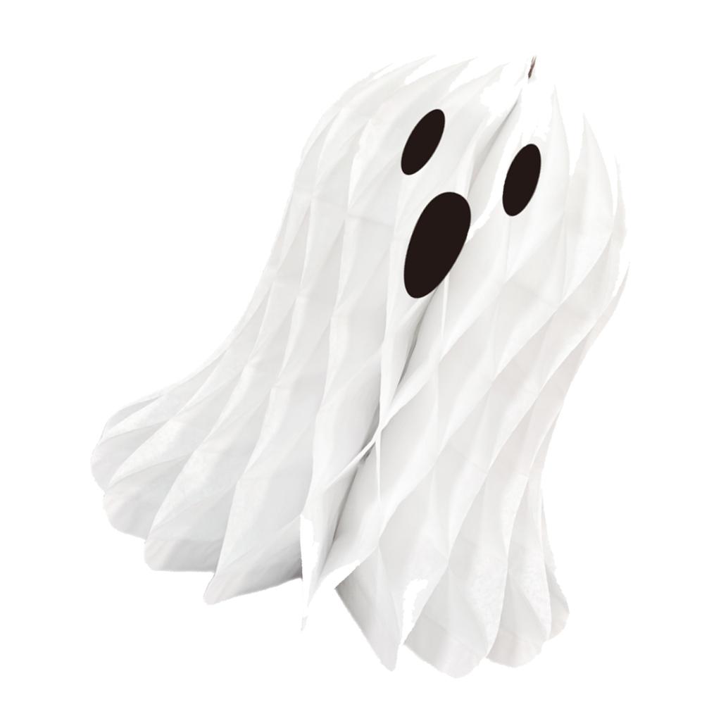 Halloween Honeycomb Ghostly Ornament Reusable 3D Paper Lanterns Wall Hanging Halloween Party Decoration for Indoor