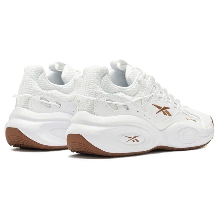 Reebok Solution Mid Retro Basketball Shoes Unisex Sneakers White Brown 100033898