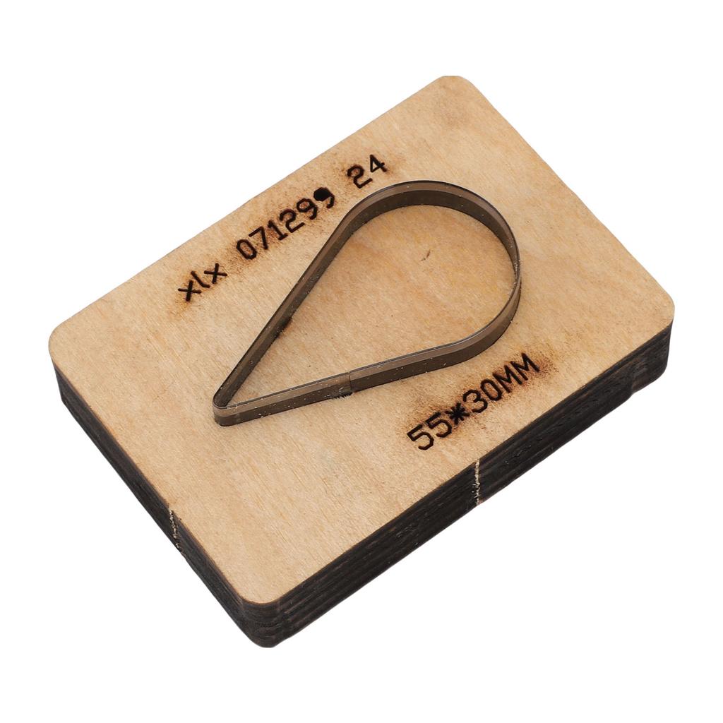 Leather Cutting Die High Carbon Steel Wooden Drop Shape Embossing Cutting Die for DIY Leather