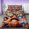 Kids Boys Anime One Pieces Bedding Set Nika Luffy Gear 5 Quilt Cover Pillowcase Duvet Cover Set Single Queen King Size Boy Gifts