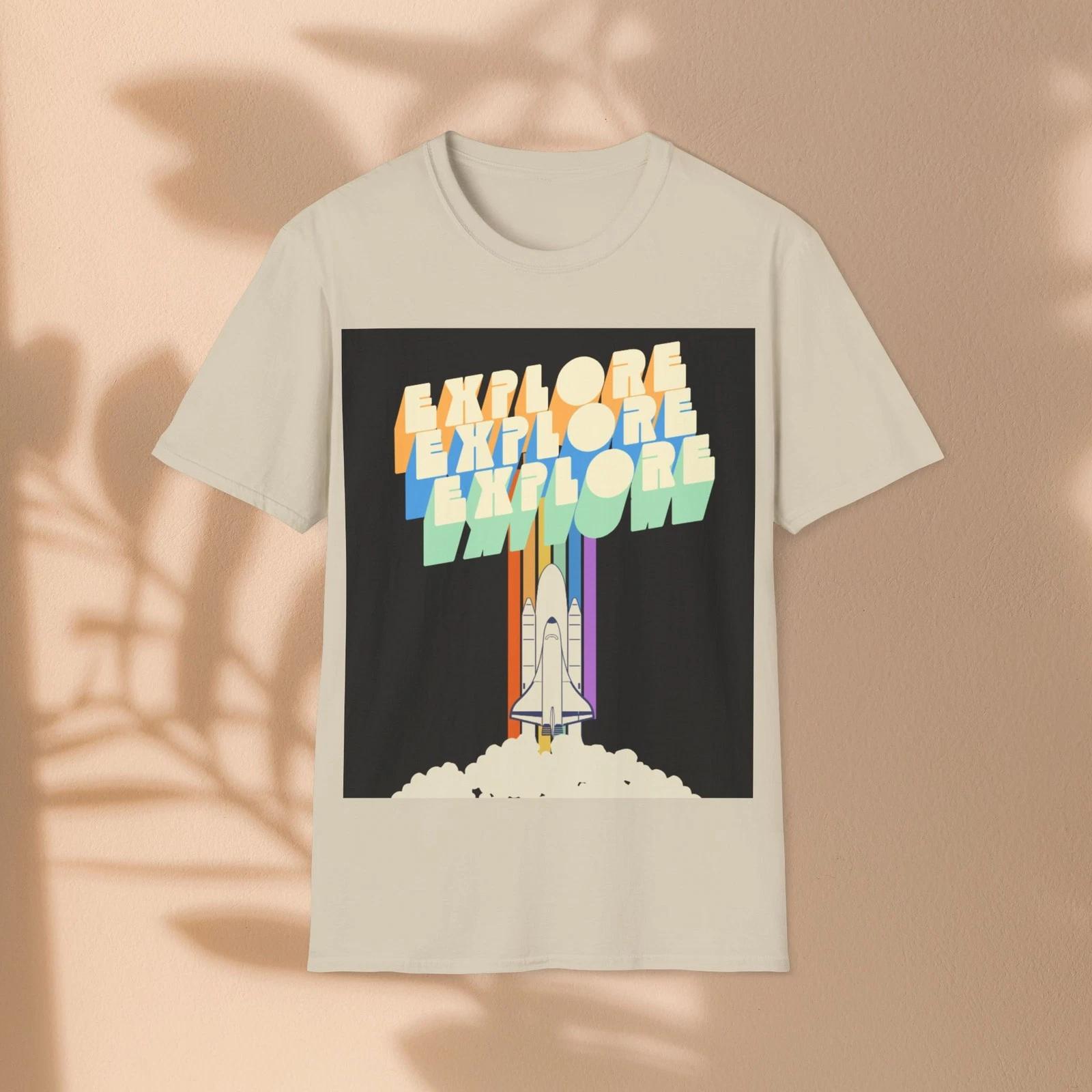 Explore Retro Rocket Children s Children s T  Children s T-shirt | Vintage Space Shuttle 100