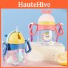 New Cartoon Handle Children's Plastic Straw Cup 360ml Ideal For Kindergarten With Shoulder Strap Pink/blue