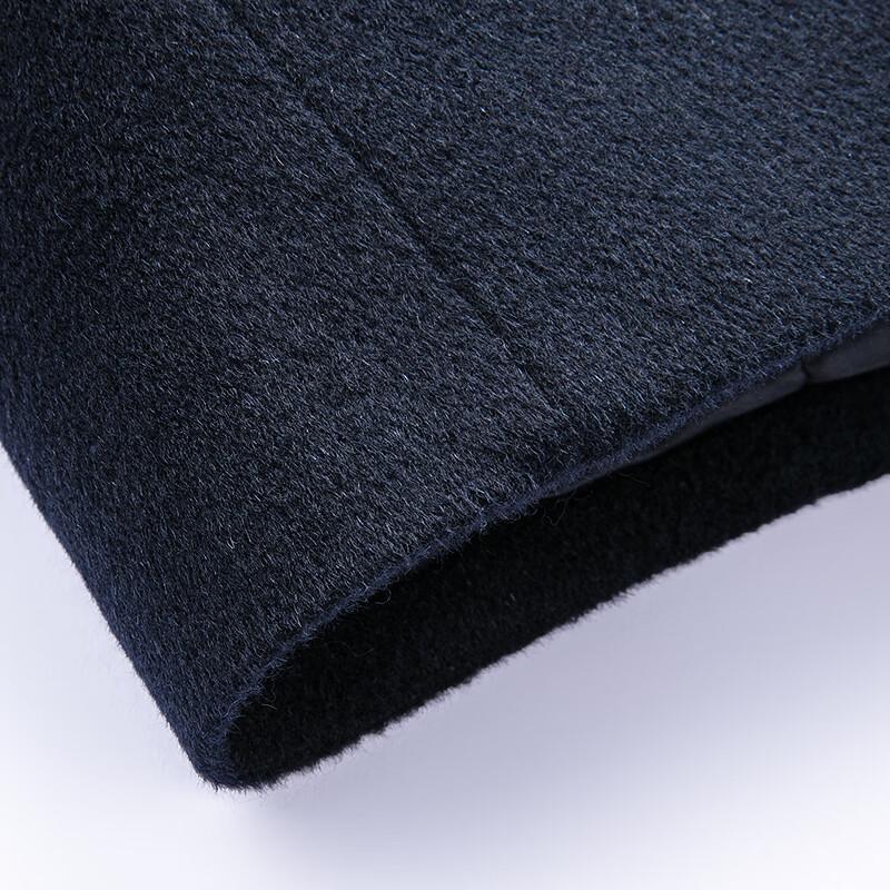 FAPAI Men's Business Lapel Merino Wool Down Overcoat