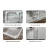20/100/200Pcs Transparent Plastic Cake Box With Flip Cover Square Dessert Box Wedding Party Mousse Fruit Cake Food Packing Boxes