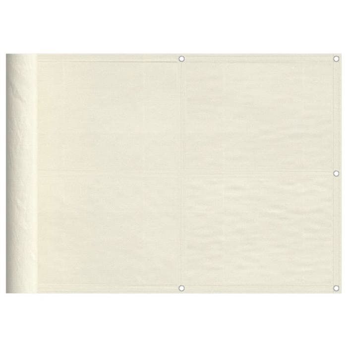 VidaXL Balcony Screen, Garden Privacy Screen, Protection Screen, Outdoor Terrace Privacy Screen, Cream 75x1000 Cm 100% 4000195
