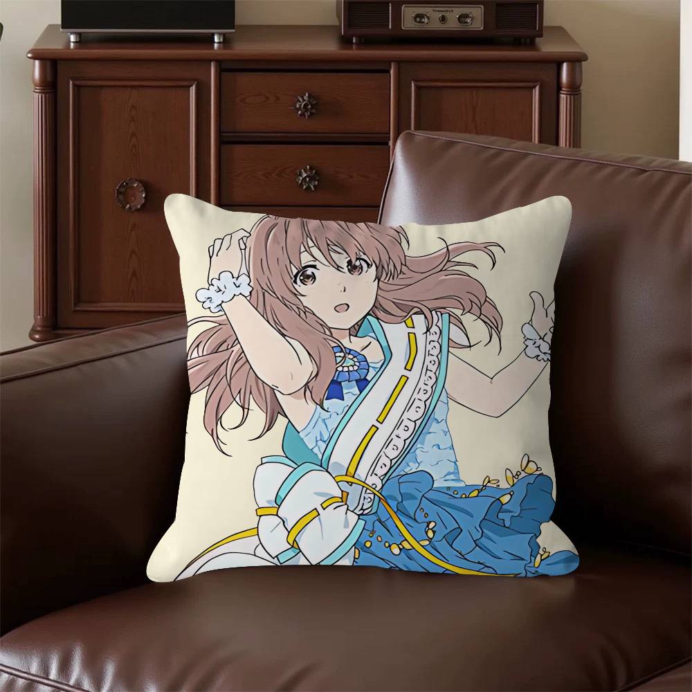 A S-Silent Voice Pillow Cover Sofa Cushion Cover Home Room Decoration Children Gift