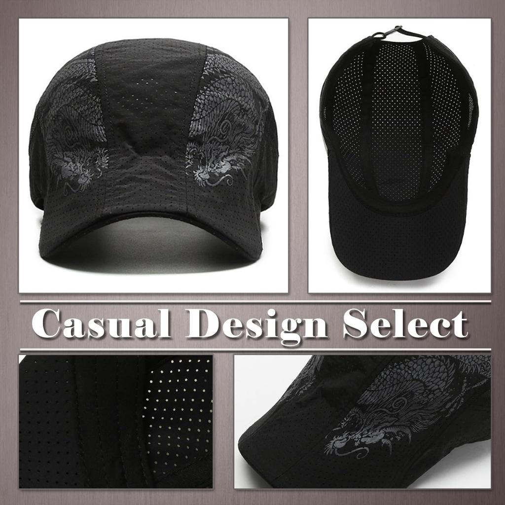 One Limitation Hunting Cap with Lightweight Mesh Simple Dragon Perfect for CP446 Men's Logo, Cap, Design, Design, Airsoft, (Dark Gray)