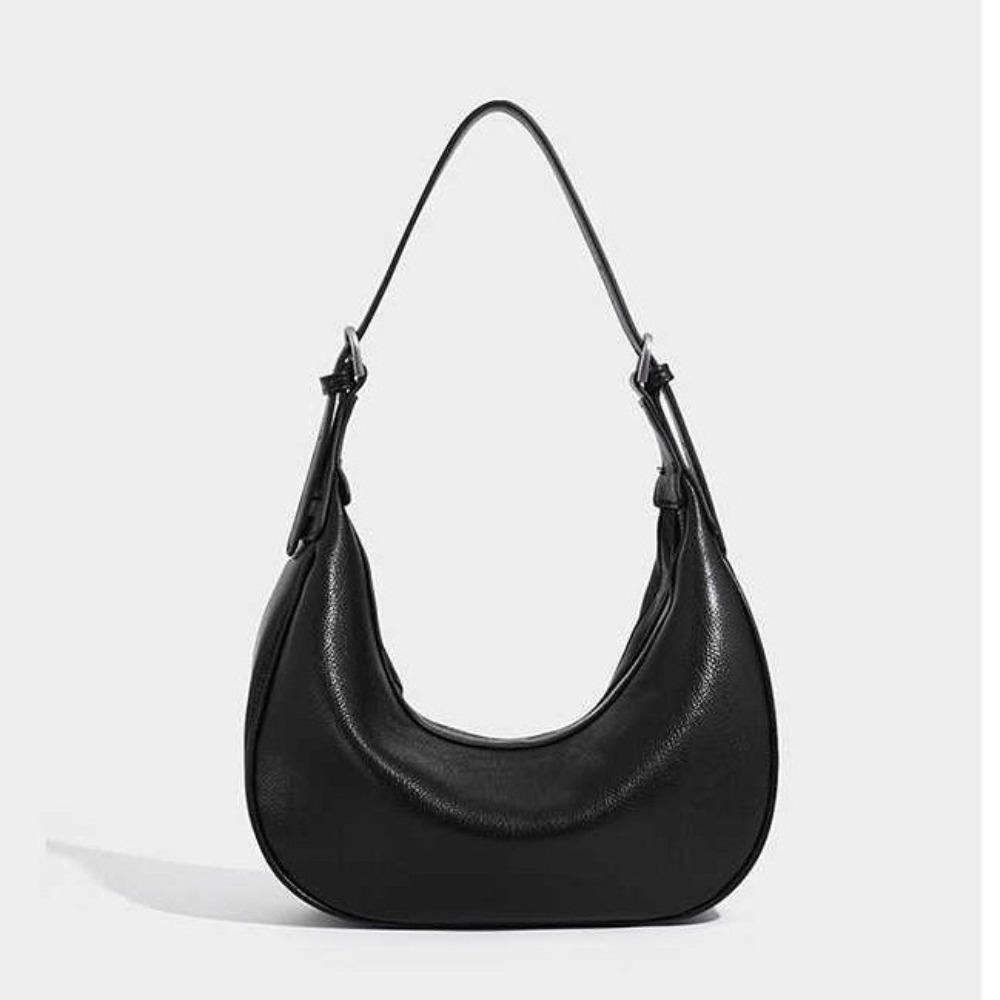 Summer New Truth-seeking Vegetable Tanned Crescent Bag Women's Minimalist Commuting Versatile Messenger Bag Shoulder Armpit Bag