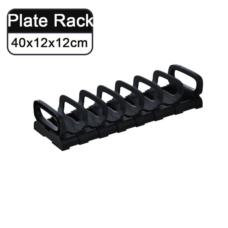 Kitchen Plate Organizer Adjustable Dish Storage Rack Plastic Pot Lid Holders Dishes Draining Storage Holder Kitchen Accessories