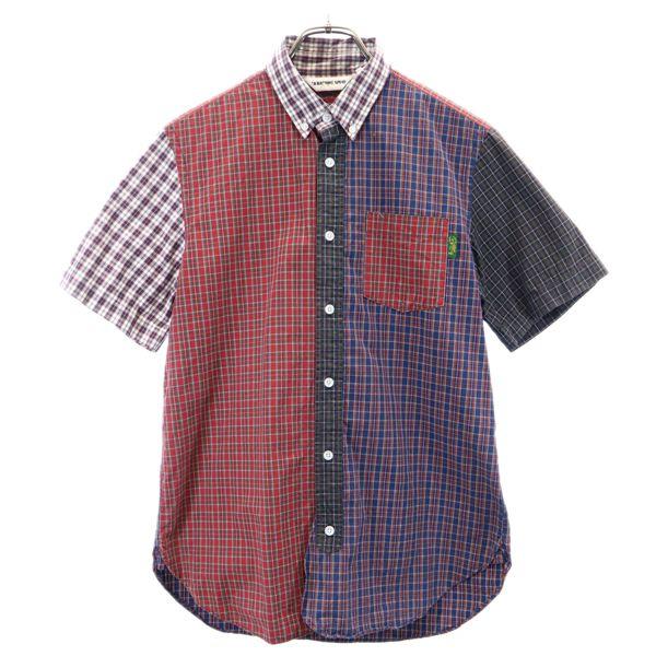 A Bathing Ape Check Pattern Short Sleeve Button Down Shirt M Men's Used