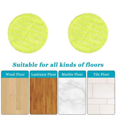 2 Pcs 16cm Circular for Electric Mop Microfibre Pads Electric Mop Replacement Cloth Mop Cleaning Cloth Floating Mop Pads