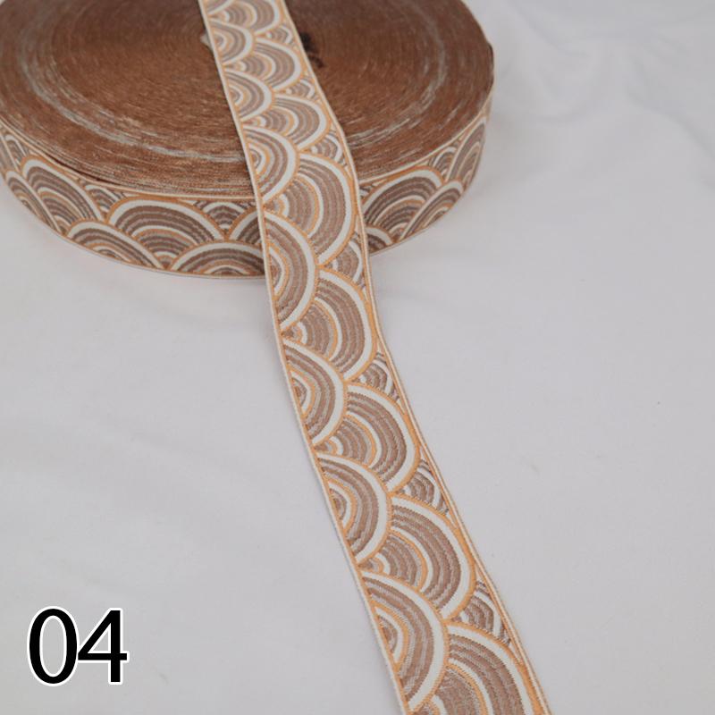 

5M Chinese Style Fan-shaped Wave Pattern Lace Trim Costume Hanfu Collar Cuff Clothing Sewing Trimming Curtain Sofa Diy Accessory 5M