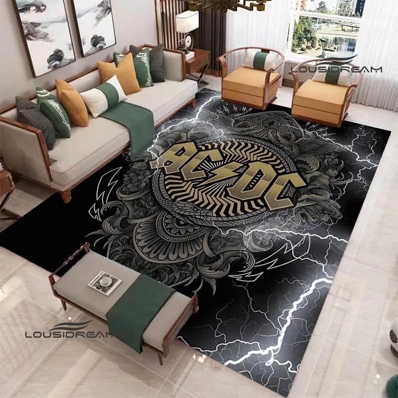3D Rock Band AC/DC Printed Carpet Yoga Mat Non-slip Carpet Kitchen Mat Room Decor Carpets for Living Room Area Rug Birthday Gift