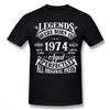 51th Birthday Vintage Legends Born In 1974 51 Years Old Clothing Fashion T Shirts Cotton Short Sleeve Oversized Tshirt Tops