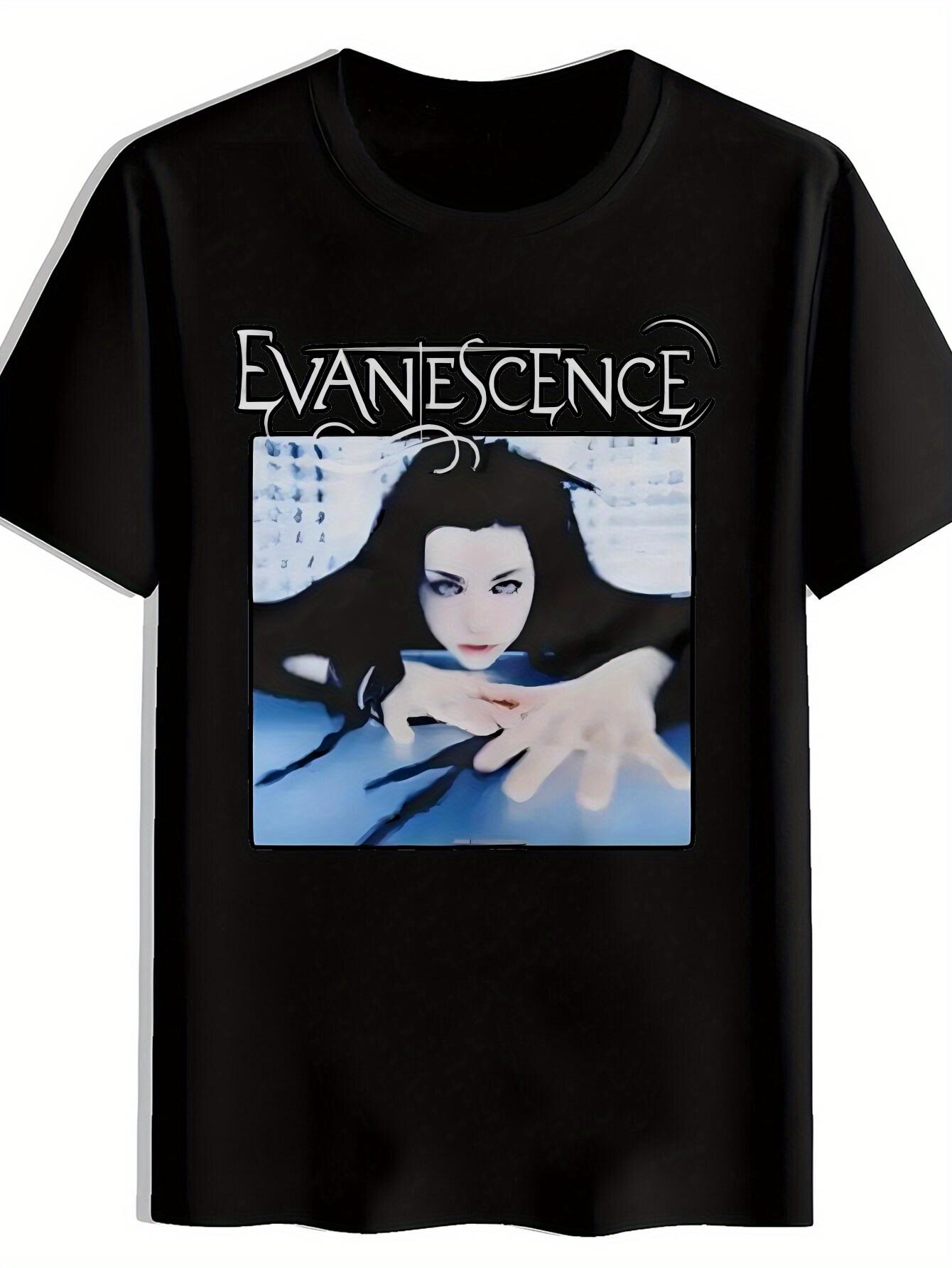 

Evanescent Portrait Print Short Sleeve T-shirt - Black Casual Round Neck Summer Tee XXXL