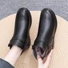New Cotton Shoes with Thickened Fleece Soft Soles and Leather Boots for The Elderly