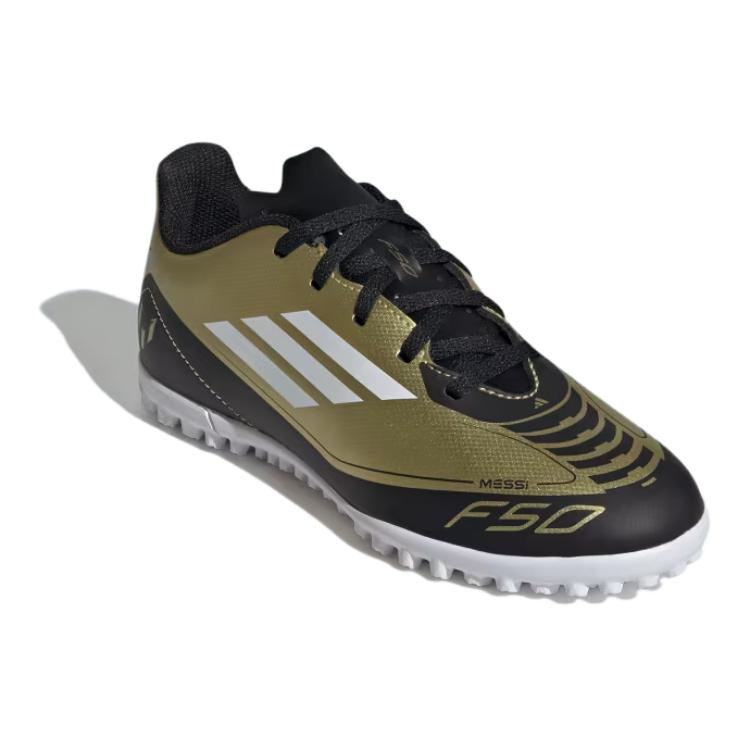 adidas Messi Adizero F50 Club TF K Triunfo Dorado Kids Sneakers Gold Gold-Metallic Cloud-White IG9297