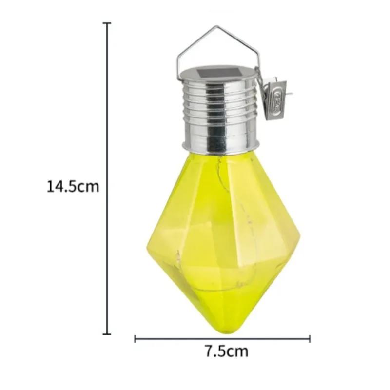 6 Pcs Solar Powered Diamond Led String Lights Hanging Solar Garden Lights For Party Holiday Outdoor Decoration