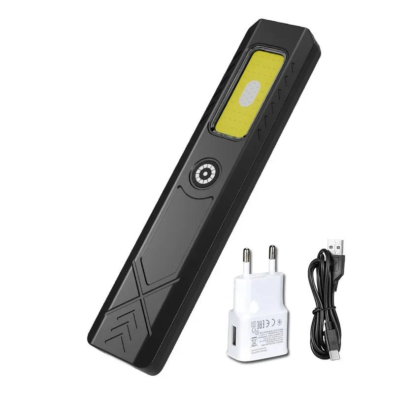 LED Keychain Flashlight Type C Rechargeable 550LM Portable Mini Torch Pocket Lantern Flood Work Light With Magnet For Emergency