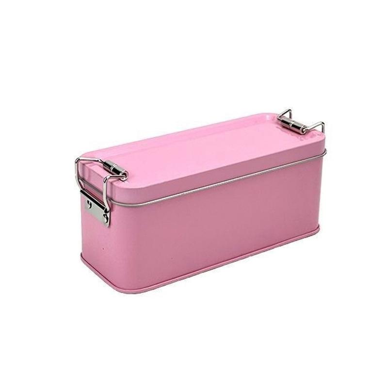Stabile Rechteckige Blechdose mit Deckel zur Aufbewahrung von Kuchen, Tee-Verpackung, Reise-Kleinteile-Organizer