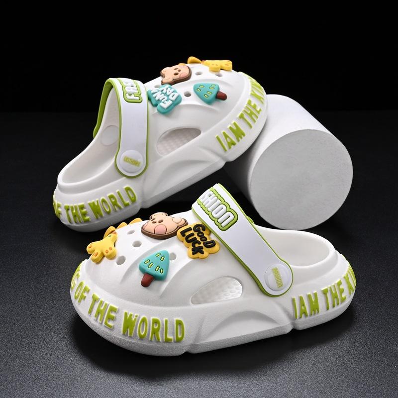 

Breathable And Stylish Kids Hole Shoes Nonslip Summer Slippers For Boys And Girls In Multiple Colors 24 белый